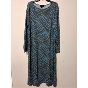 Modx Zebra Print Dress 3X Knee / Calf Length